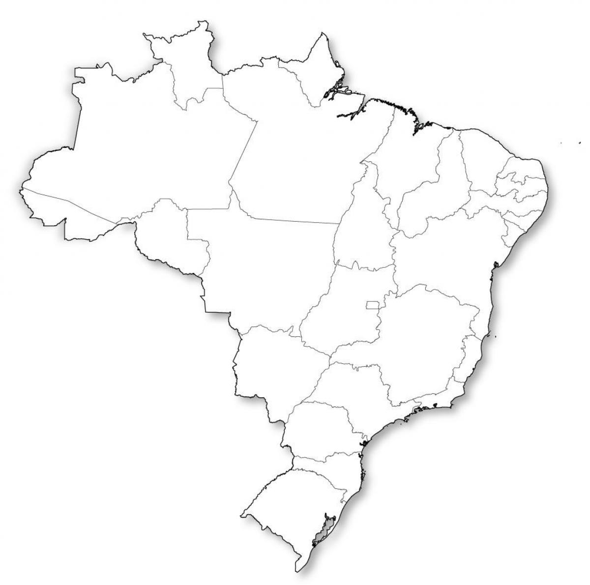 Pusta mapa Brazylii