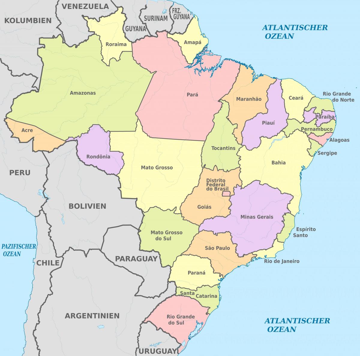 Mapa stanu Brazylii