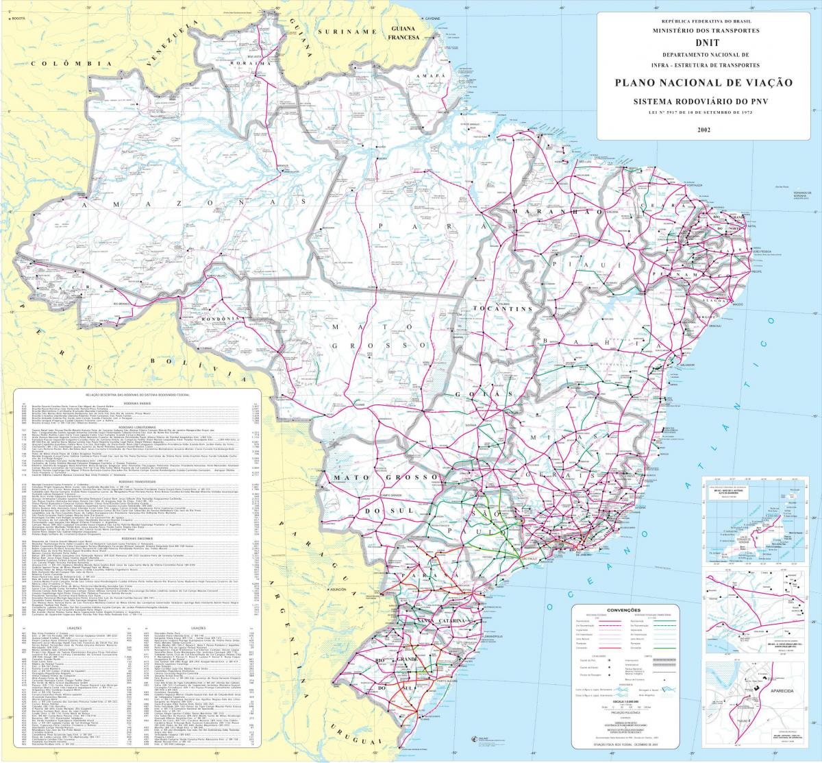 Mapa drogowa Brazylii