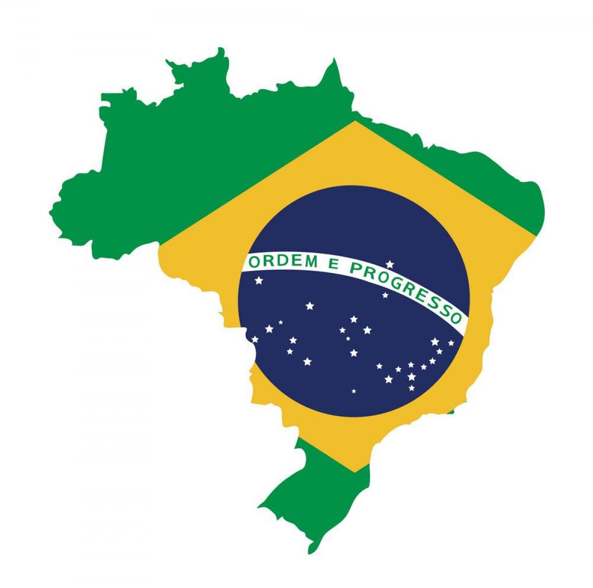 Mapa flagi Brazylii