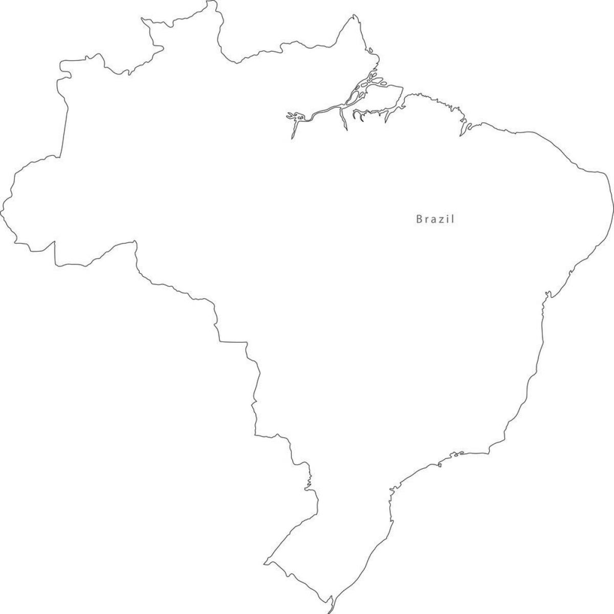 Mapa konturowa Brazylii